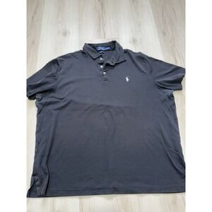 Men's Size XXL Polo Ralph Lauren Lightweight Black Short Sleeve Polo